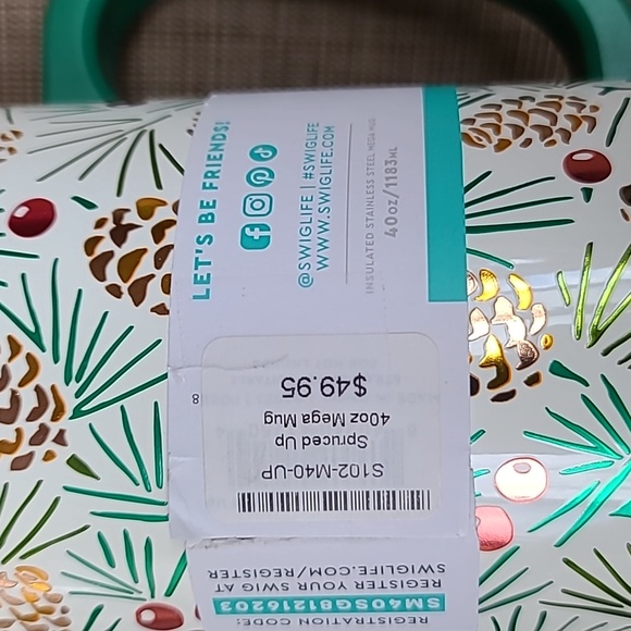 Swig Life Pinecone Tumbler with Straw - Picture 3 of 3